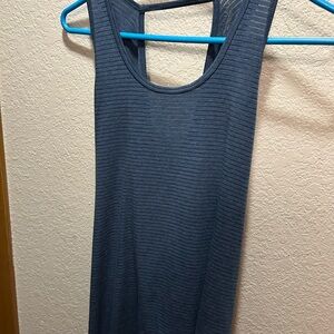 Athleta Blue Striped Tank Top